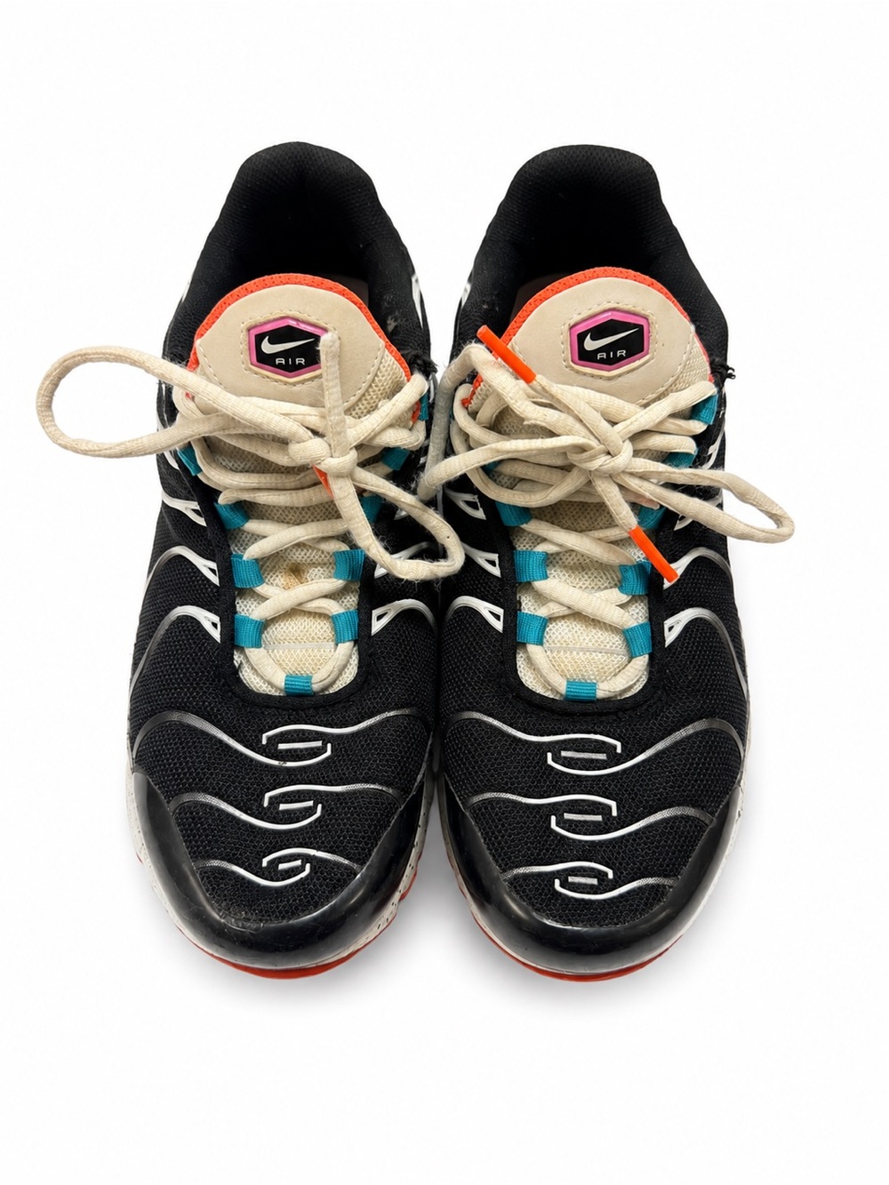 Nike Air Max Plus TN Youth 5Y Black Teal Orange Sneakers